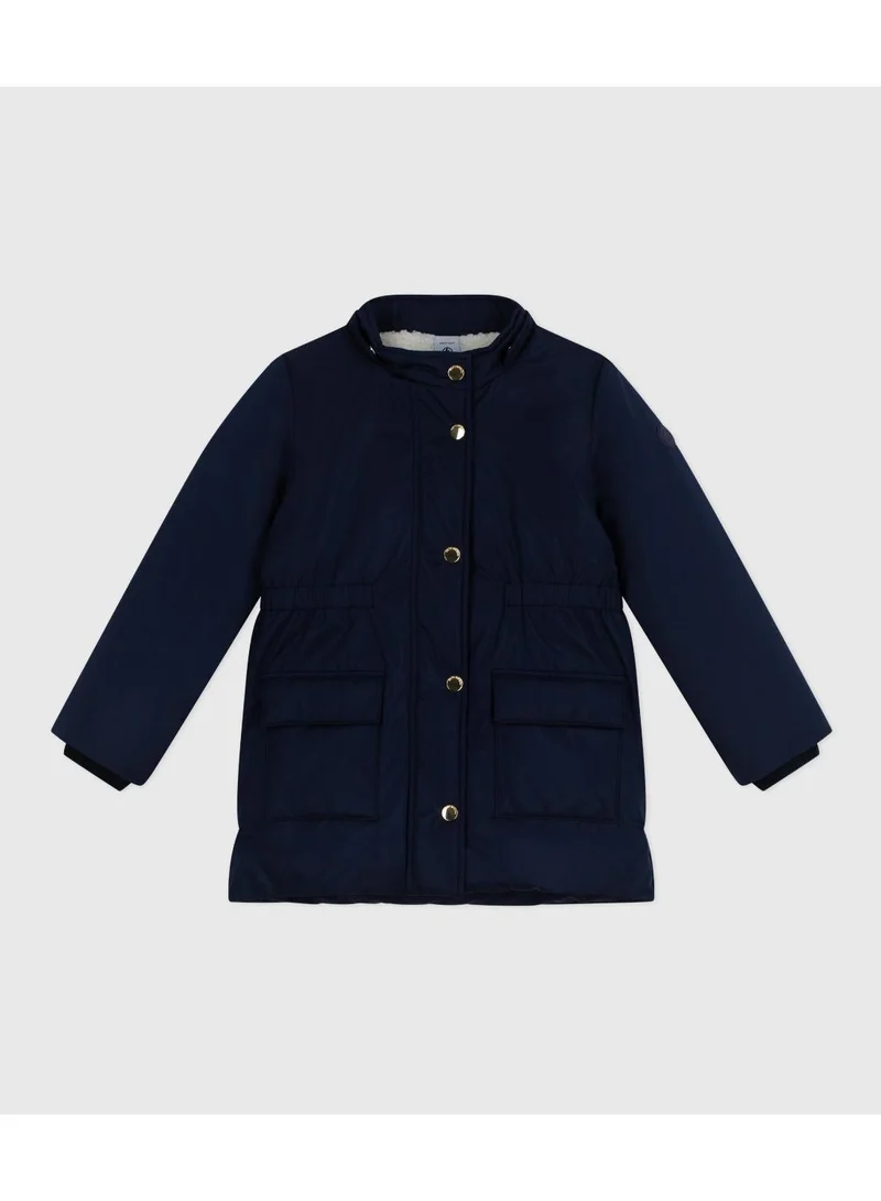 Petit Bateau Children's plain mid-length parka