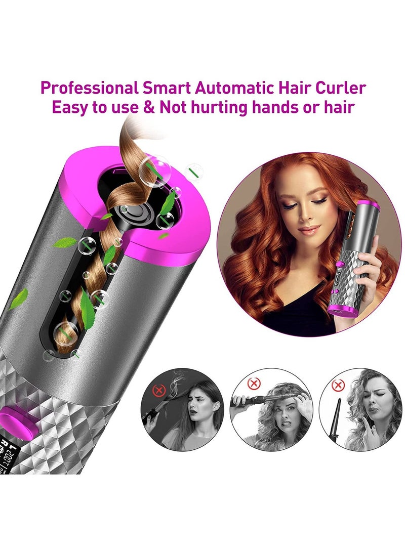 DubaiGallery مكواة تجعيد الشعر اللاسلكية الجديدة، مكواة تجعيد الشعر الأوتوماتيكية الاحترافية المحمولة بمنفذ USB - Image 5