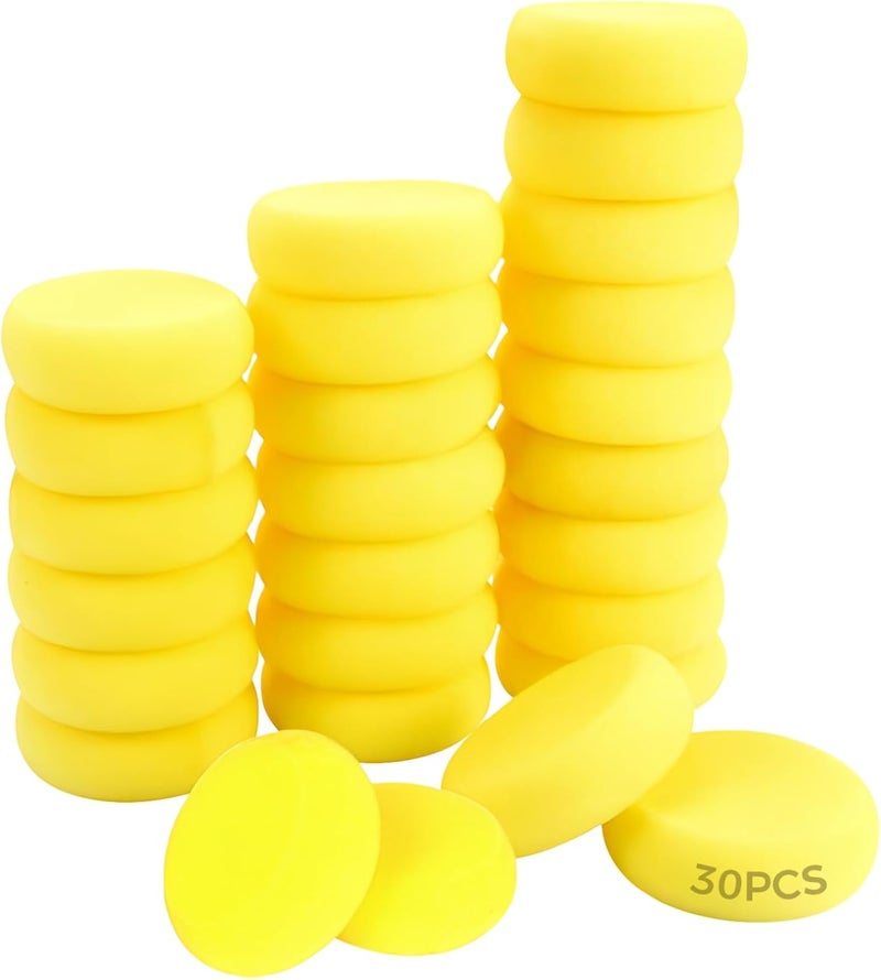 Generic Watercolor Sponges, 30 Pack of Yellow Art Supplies, Soft Texture for Acrylic Painting, Kids & Artists Tools, Ideal for Stamping Projects - Image 2