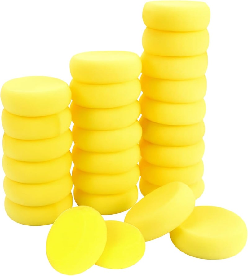 Generic Watercolor Sponges, 30 Pack of Yellow Art Supplies, Soft Texture for Acrylic Painting, Kids & Artists Tools, Ideal for Stamping Projects - Image 1