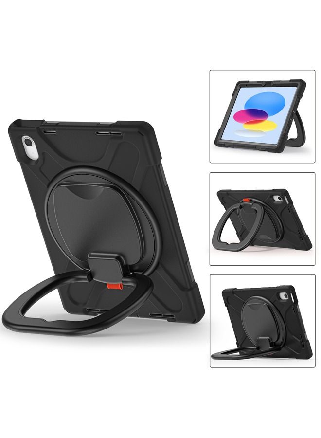Rock Pow IPad 10th Generation Case 2022 Upgraded Military Grade Heavy Duty Silicone Protector iPad 10th Gen 10.9 inch 2022 Cover Pencil Holder Rotating Stand Handle Shoulder Strap - Image 1