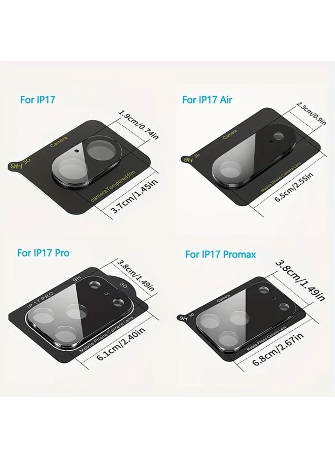 iPhone 17 Lens Protectors Black Easy Install Scratch Resistant Film - Image 2