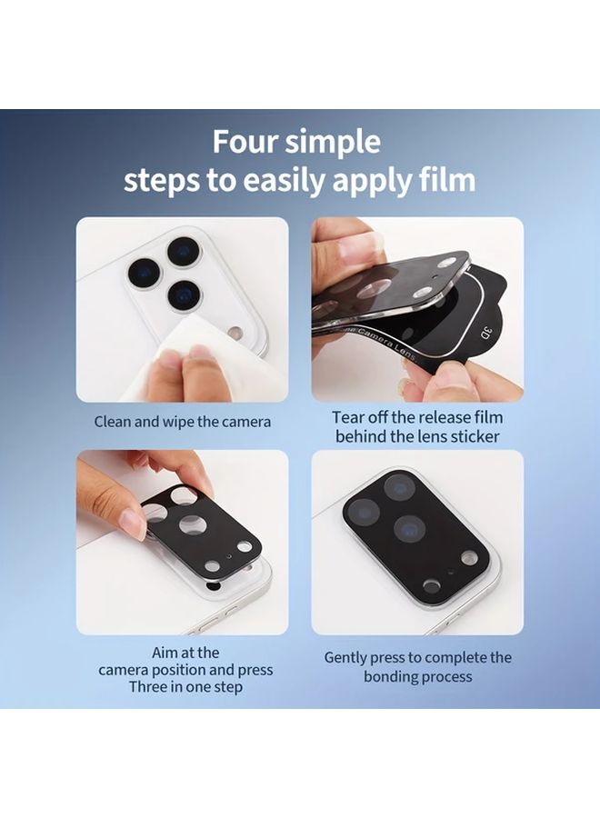 iPhone 17 Lens Protectors Black Easy Install Scratch Resistant Film - Image 5