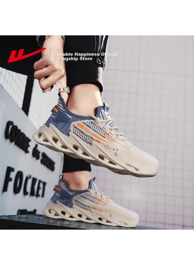 Warrior Men'S Summer Breathable Sports Dad Shoes With Soft Sole Casual Mesh Running Shoes Men Blue 43 - Image 3