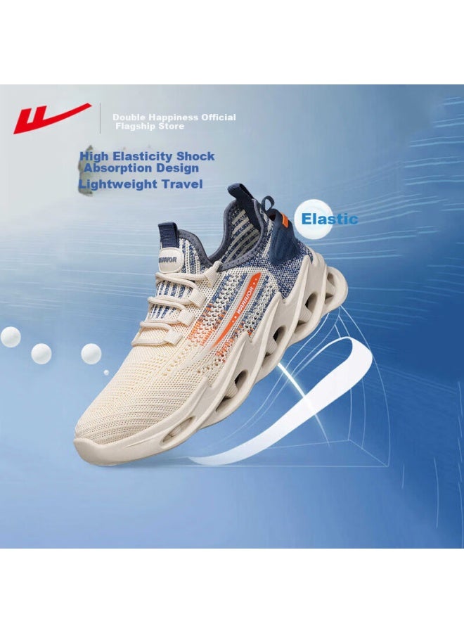 Warrior Men'S Summer Breathable Sports Dad Shoes With Soft Sole Casual Mesh Running Shoes Men Blue 43 - Image 2