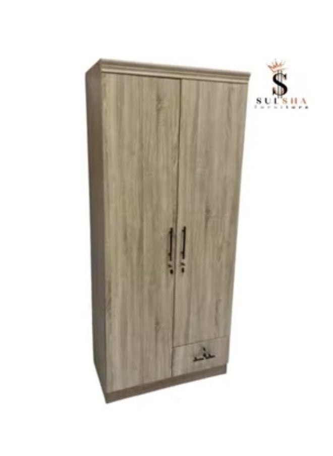 SULSHA 2 Door Wooden Wardrobe Cabinet Cupboard Engineered Wood Perfect Modern Stylish Heavy Duty  - Image 1