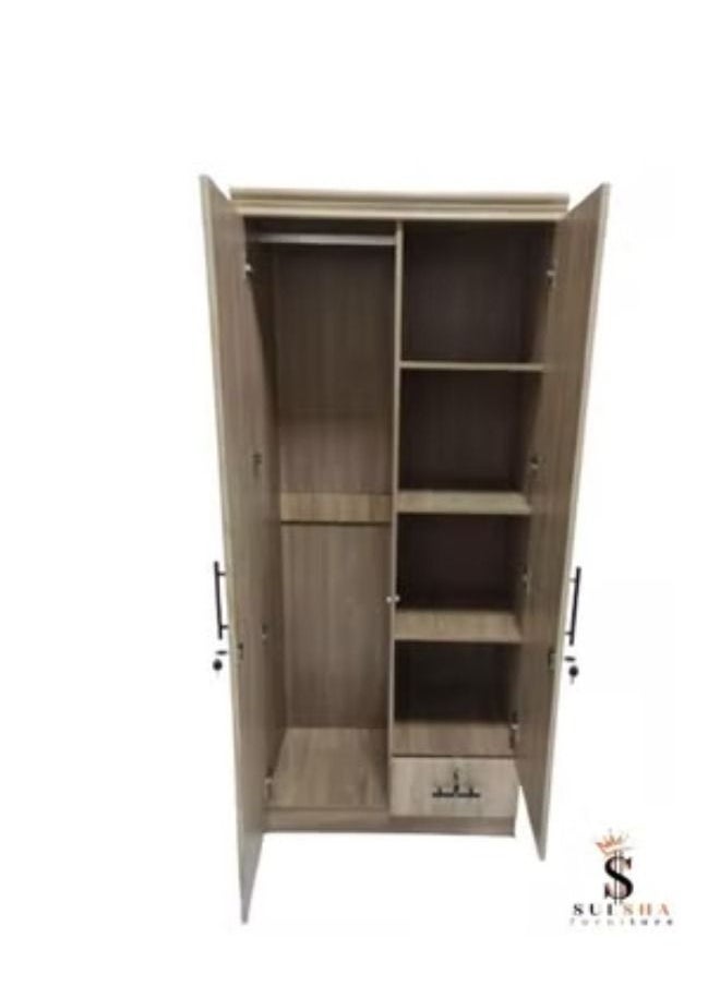 SULSHA 2 Door Wooden Wardrobe Cabinet Cupboard Engineered Wood Perfect Modern Stylish Heavy Duty  - Image 2