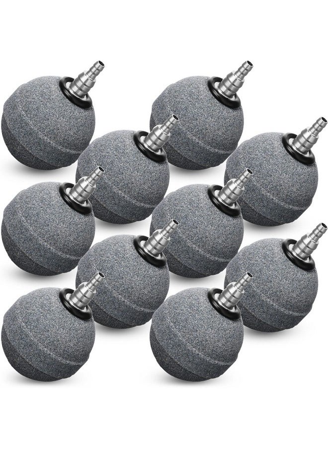 Reginary Reginary 10 Pieces Aquarium Air Stones 2 Inch Air Stone for Pond Hydroponics Ball Bubbler Oxygen Diffuser for Pump Fish Tank Bucket and DWC Reservoirs, Gray  - Image 1