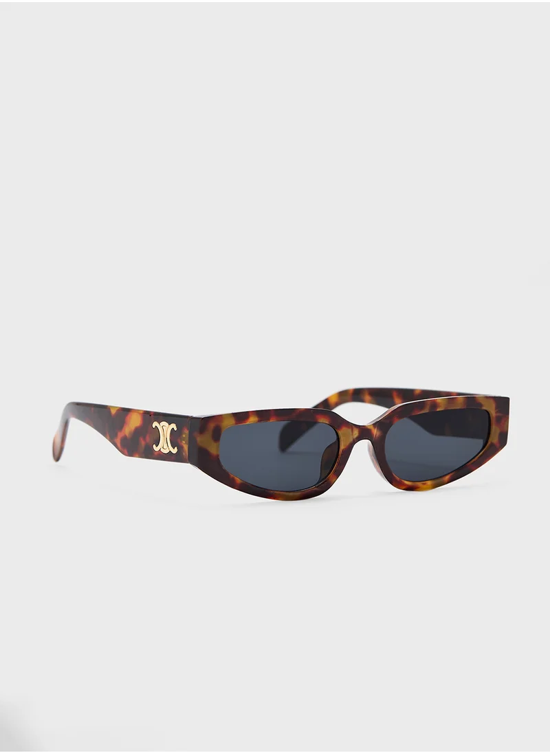 ايلا Angular Rectangular Len Sunglasses