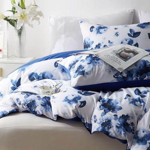 Cupocupa Duvet Cover King Size Set Boho Floral Pattern King Duvet Cover Set for King Size Bed Vintage Soft Bedding Leaf Print Paisley Duvet Cover with Pillowcases - Image 5