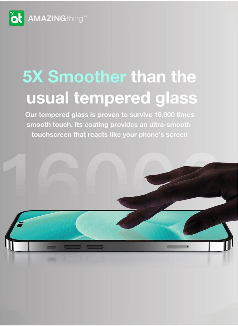 AMAZINGthing - Anti Glare Supreme iPhone 14 Pro MAX Tempered Glass Screen Protector (6.7 inch) with Dust Free Omni Technology and Easy Install Tray - (MATTE 2.75D) - Image 1