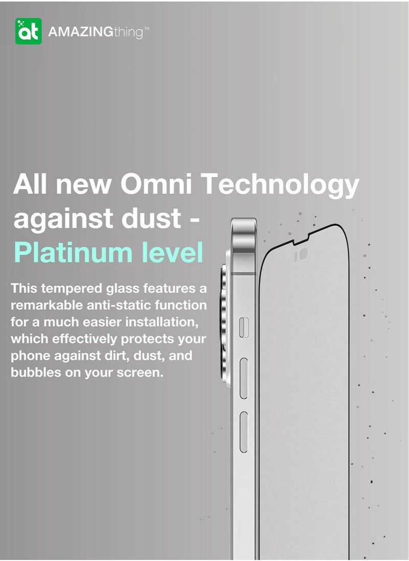 AMAZINGthing - Anti Glare Supreme iPhone 14 Pro MAX Tempered Glass Screen Protector (6.7 inch) with Dust Free Omni Technology and Easy Install Tray - (MATTE 2.75D) - Image 1