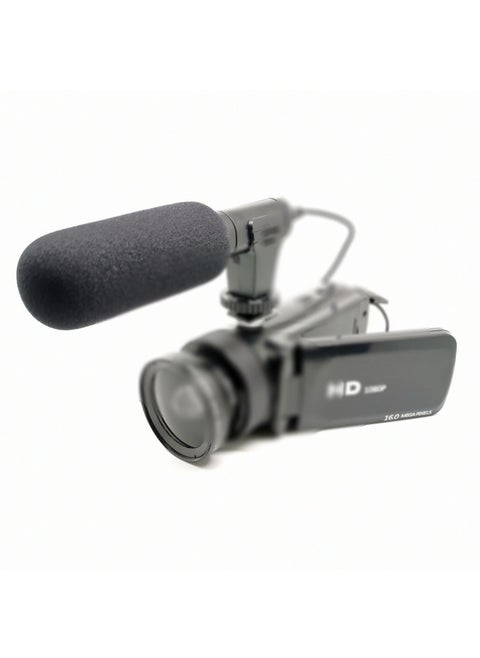 D100 HD Digital Camera With Microphone WiDe-angle Lens Camera ViDeo RecorDer 16 Times Digital Zoom-Body Color:Black
