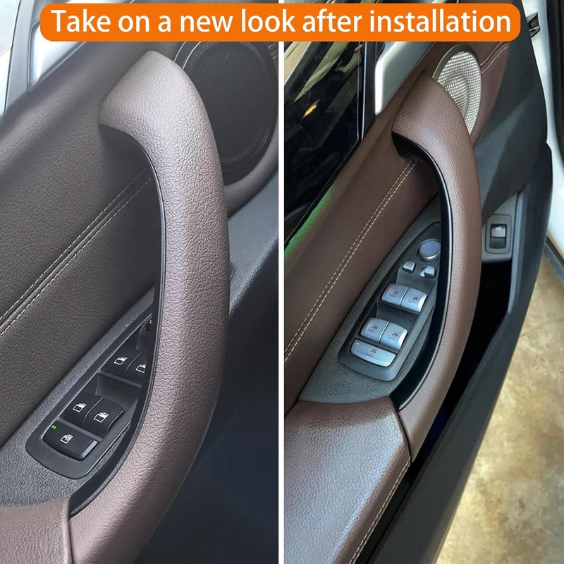 CHUANGHUI Car Door Handle for BMW X2 F39 X1 E84 F48 2010-2023 Interior Door Handles Replace Cover Car Door Handle Accessories (X1 X2 F39 F48 Mocha Brown) - Image 4