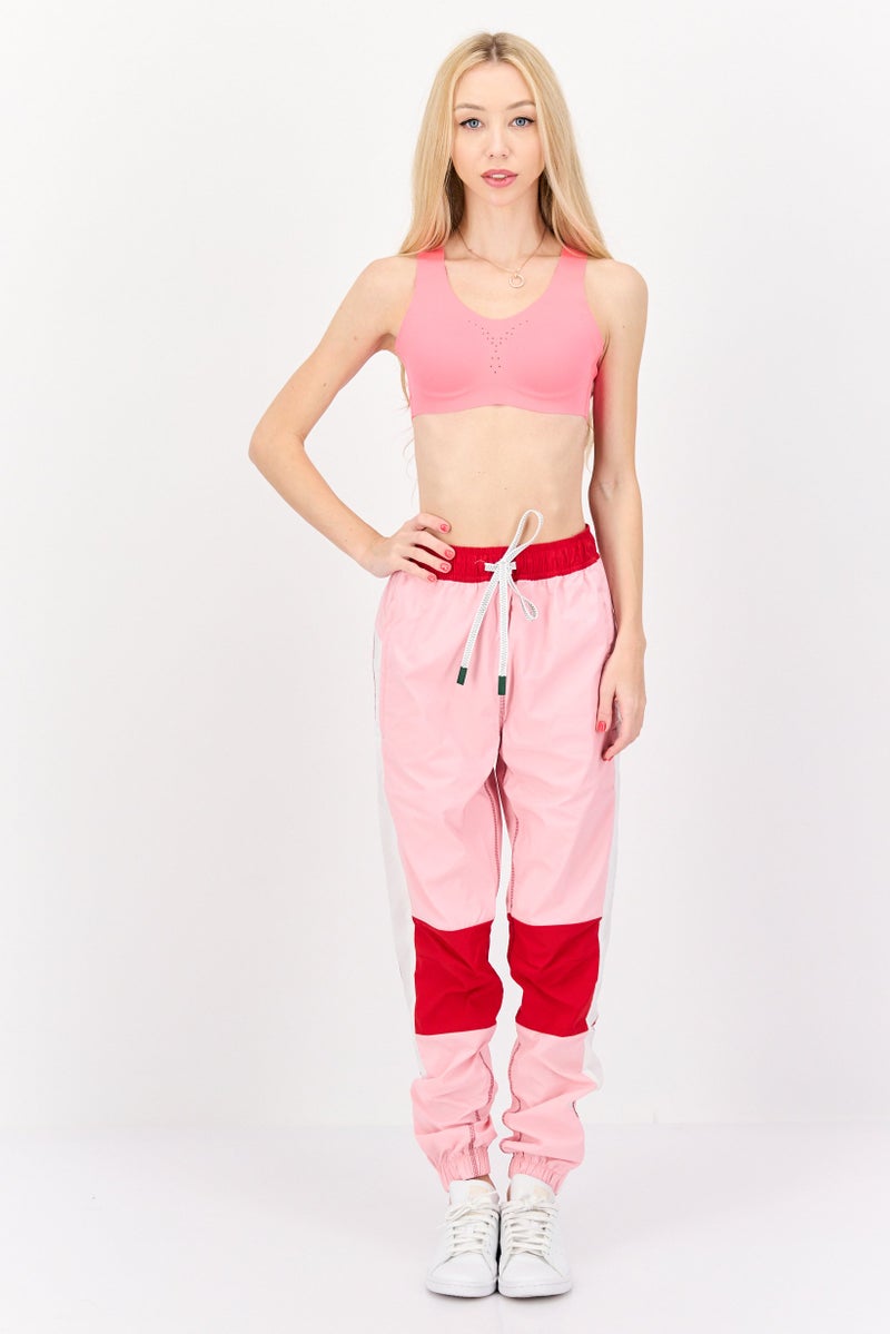 Brooks Women Brand Logo Padded Sports Bra, Fluoro Pink - Image 4