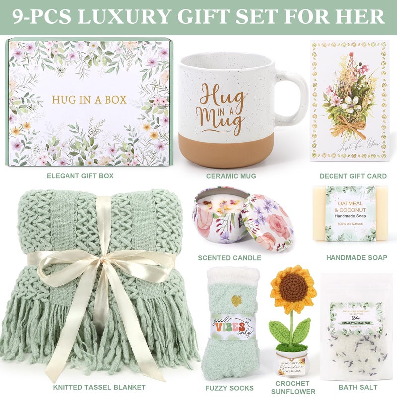 BaiCai Get Well Soon Gift Baskets for Women, Self Care Gifts for Women Birthday Spa Care Package, Sunflower After Surgery Thinking of You Sympathy Gift Set Inspirational Valentines Day Gifts for Her Mom Wife - Image 2
