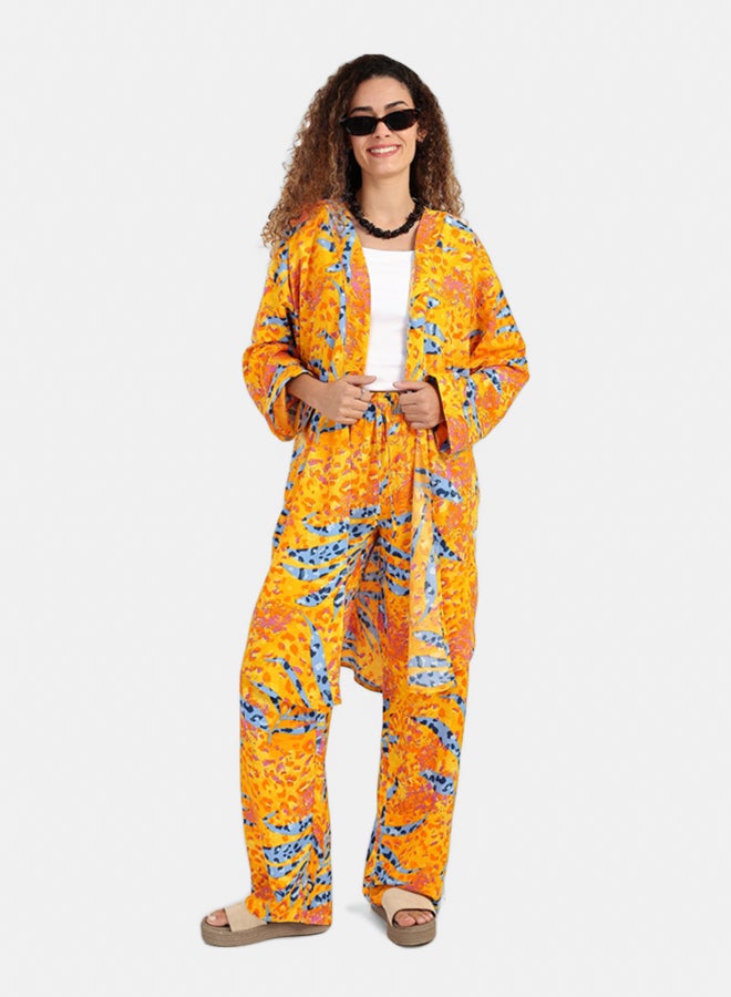 Carina Printed Cardigan with Side Slits - Image 5