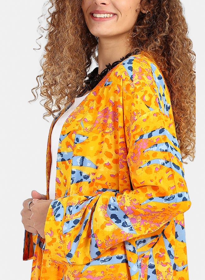 Carina Printed Cardigan with Side Slits - Image 4