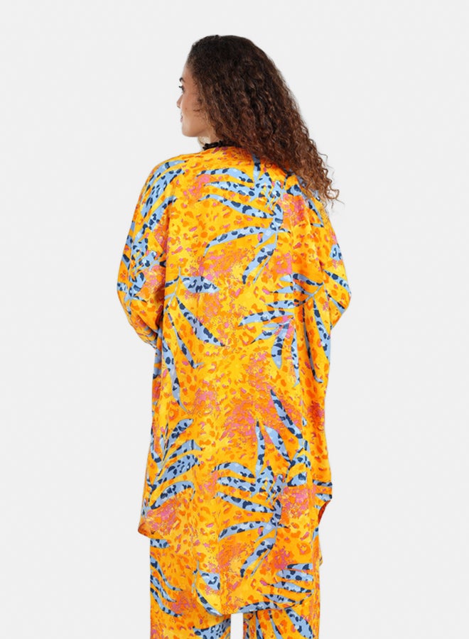 Carina Printed Cardigan with Side Slits - Image 3