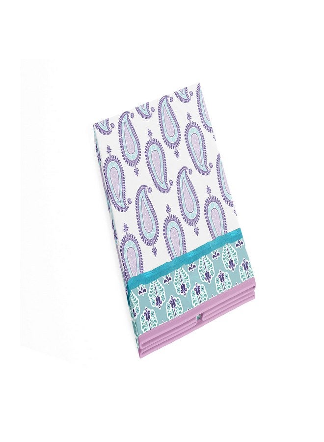 باكاتي Bacati - Paisley Kids Storage (سلة قابلة للطي 14 × 14 × 19 بوصة، أرجواني/أرجواني فاتح/أزرق مائي) - Image 3