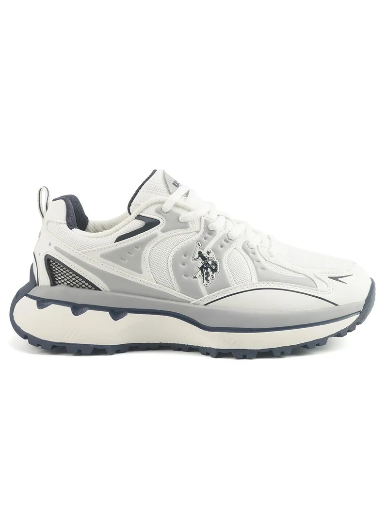 Men's White Sneakers with Bold Side Logo – Sporty Design for Effortless Everyday Styling