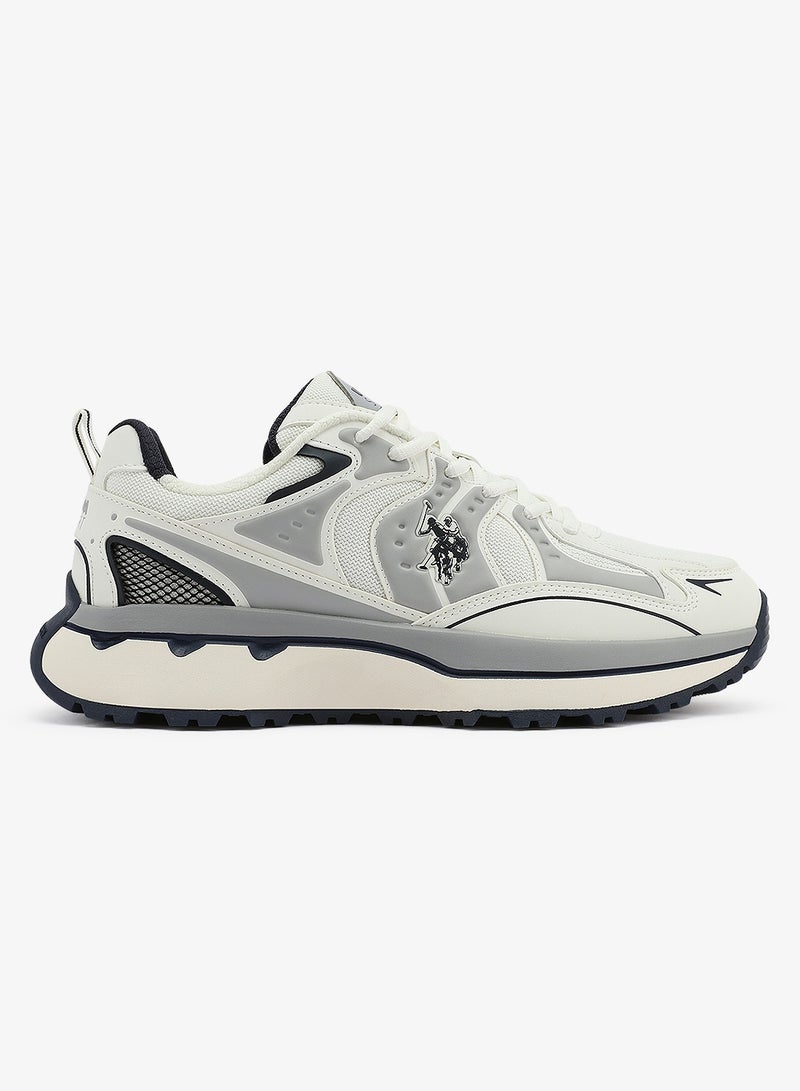 U.S. Polo Assn. Men's White Sneakers with Bold Side Logo Shoes - Sporty Design Shoes for Effortless Everyday Styling - Image 1