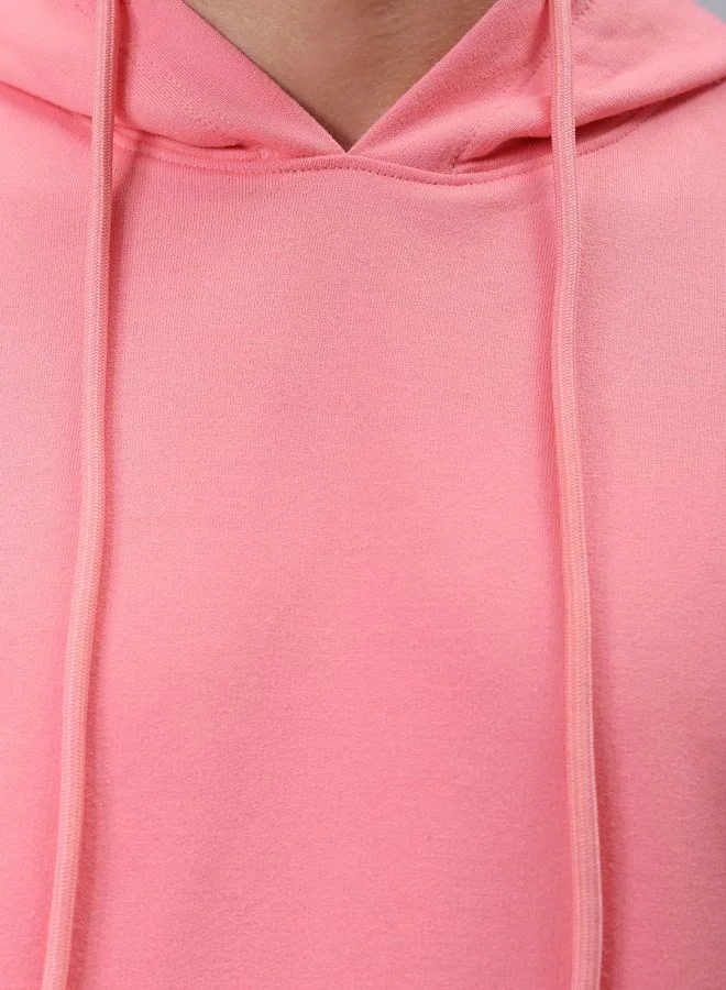 The Indian Garage Co Men Oversized Solid Overhead Hooded Sweatshirt