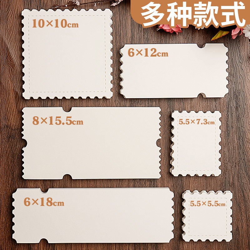Stamp Blank Drawing Paper Postcard Creative Card Bookmark 300G Cotton Pulp Fine Lines Hand-Painted Special-Shaped Ticket Stub Watercolor Paper - Image 5