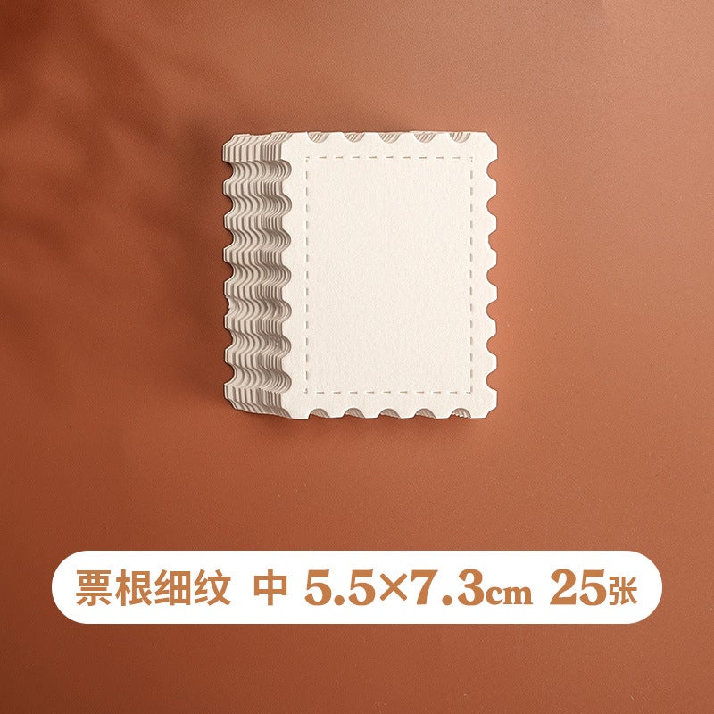 Stamp Blank Drawing Paper Postcard Creative Card Bookmark 300G Cotton Pulp Fine Lines Hand-Painted Special-Shaped Ticket Stub Watercolor Paper - Image 1