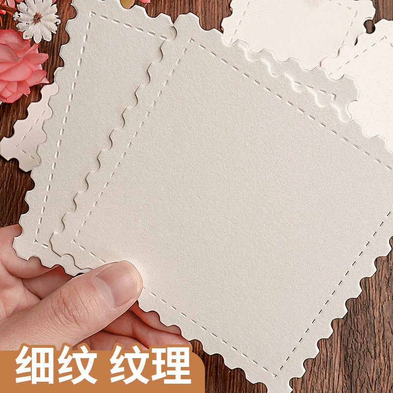 Stamp Blank Drawing Paper Postcard Creative Card Bookmark 300G Cotton Pulp Fine Lines Hand-Painted Special-Shaped Ticket Stub Watercolor Paper - Image 3