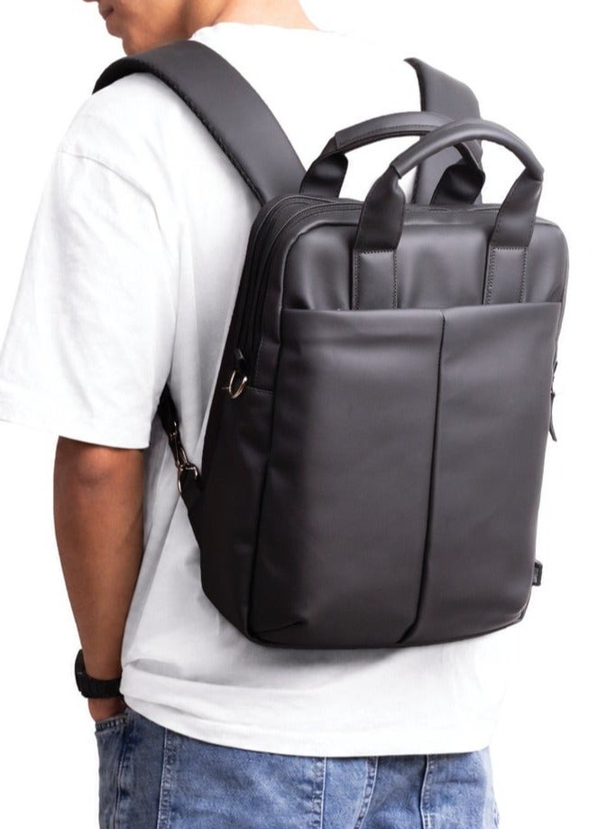 Ar supply AR Hybrid Bag by Arij Bags | Unisex Multi-Use Bag, Water Resistant, 3 Carry Styles, Laptop and Tablet Compartments, Spacious Daily Travel Design (40 × 30 × 10 cm) (Black) - Image 2