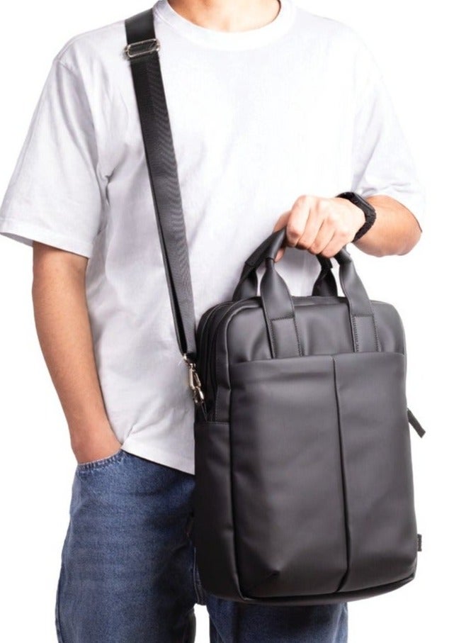Ar supply AR Hybrid Bag by Arij Bags | Unisex Multi-Use Bag, Water Resistant, 3 Carry Styles, Laptop and Tablet Compartments, Spacious Daily Travel Design (40 × 30 × 10 cm) (Black) - Image 3