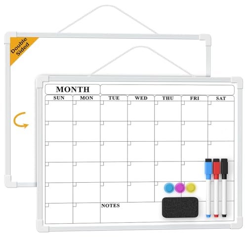 OFIFO® Magnetic Double Sided Whiteboard 12x16 Inches Weekly Planner & to-Do List Board, Dry Erase Reusable Memo Board with Markers, Magnets & Eraser for Home Office - Image 1