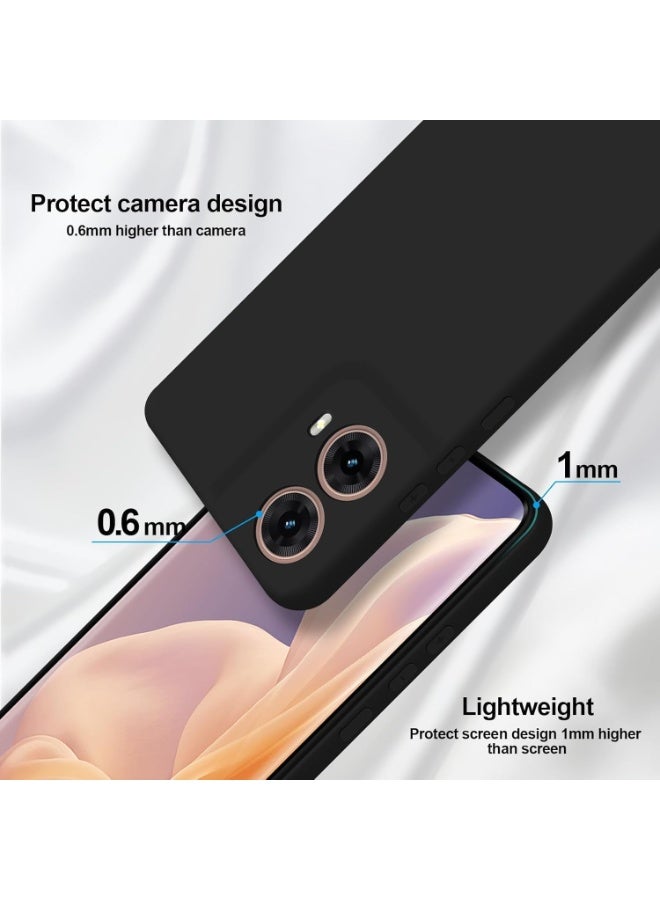 Muzz حافظة لموتورولا موتو G85 حافظة مطاطية سائلة مع بطانة ميكروفايبر ناعمة غلاف صلب رفيع مضاد للصدمات لحماية موتو G85 / موتو إيدج 50 فيوجن (أسود) - Image 2