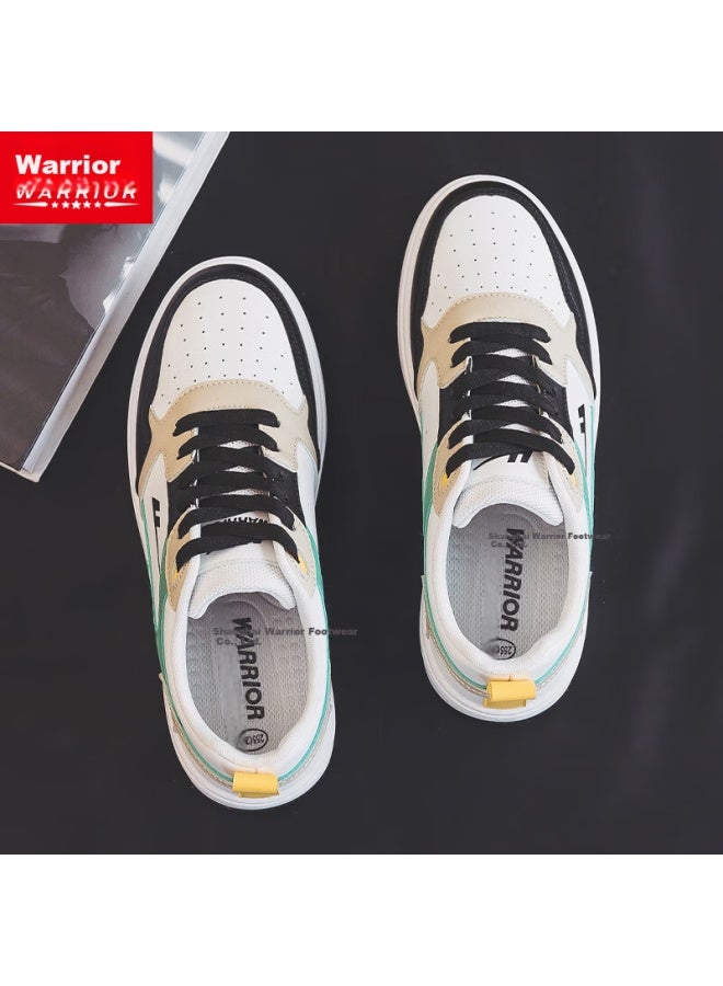 Pull Back Huili Men's Sneakers, Men's Winter New Thick-soled Versatile Shoes, White And Green, Size 42 - Image 2