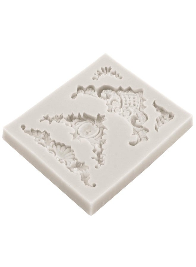 MINFEIDMS Baroque Style Silicone Molds Curlicues Scroll Lace Fondant Molds Vintage Relief Flower Mold Filigree Mold For Cake Decorating Cupcake Topper Candy Chocolate Gum Paste Polymer Clay Set Of 6 - Image 3