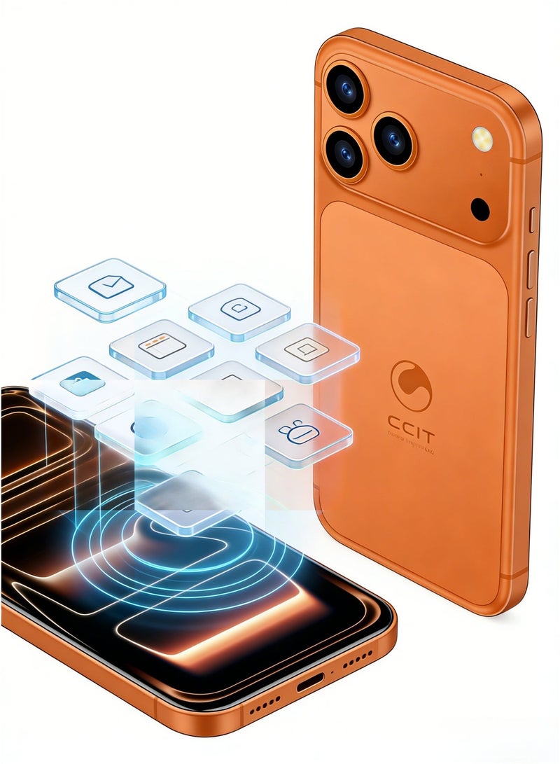 CCIT M17 Pro Max Smartphone 7.2-inch Full HD Super LCD 16GB RAM (8+8) 512GB ROM Android 15 4G Dual SIM High Capacity 6000mAh Battery - Orange - Image 3