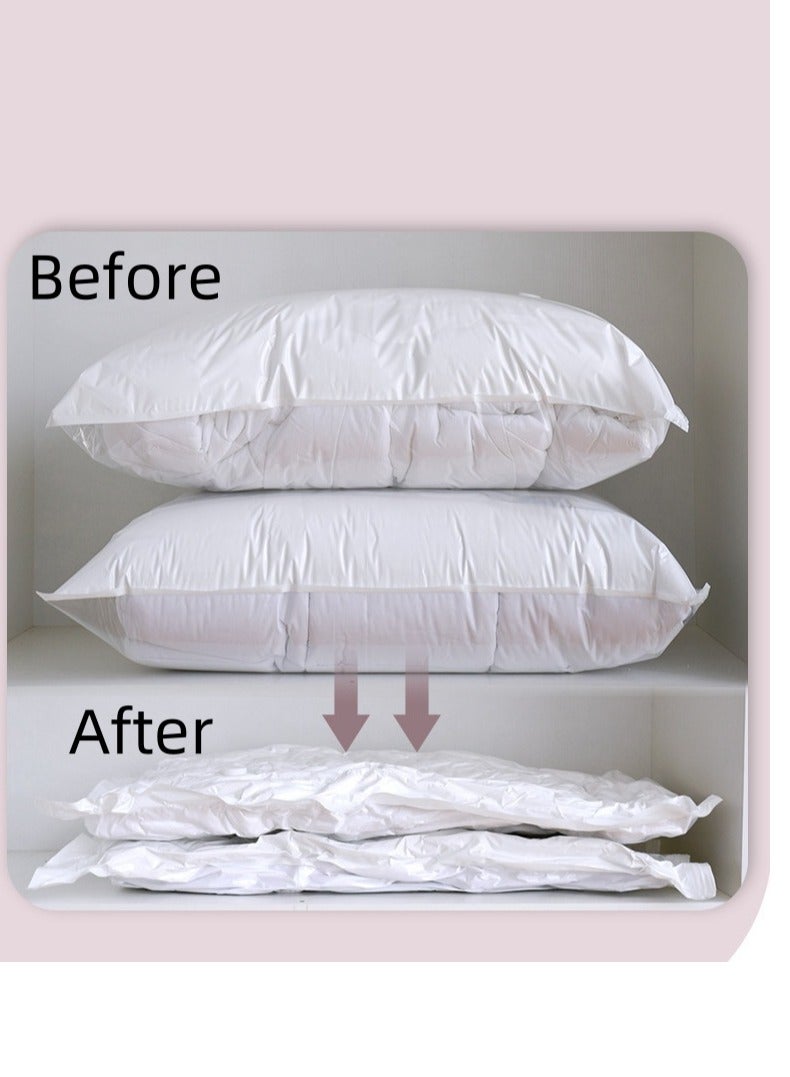 10PCS  Extralarge Compressed Bag,Vacuum Storage Bags, Reusable Space Saver Seal Bag with Hand Pump, Compression Sealer Bags for Comforters, Blankets, Clothes, Pillows, Travel(1×(120*100cm), 2 x( 100*80cm), 3x （80×60cm），4×（70*50cm)with Hand Pump）)  - Image 2