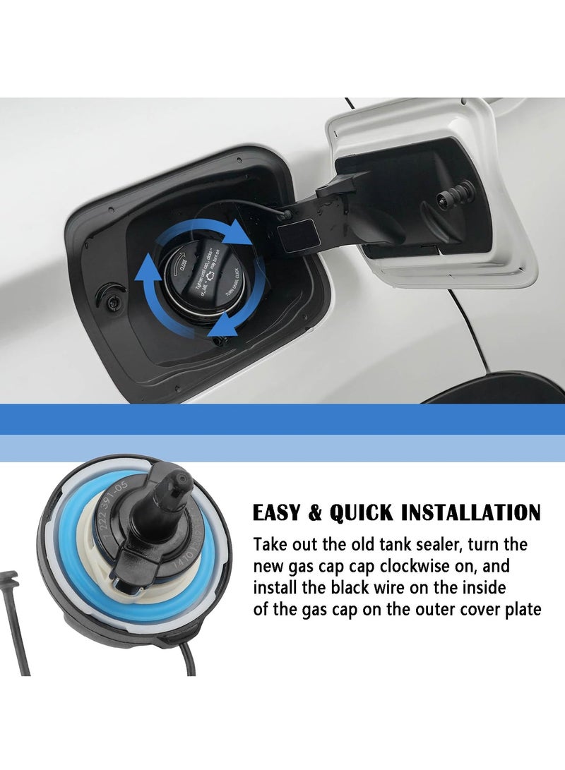 Generic BMW Fuel Tank Filler Cap, Compatible with E39 E46 E60 E90 Series, Replace 16117222391, Fits Mini Cooper and More - Image 3