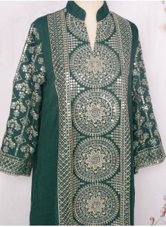 إسكدنيا إمرأة ثوب فضفاض Abaya مسلمة تطريز ثوب مساء ثوب  - Image 2