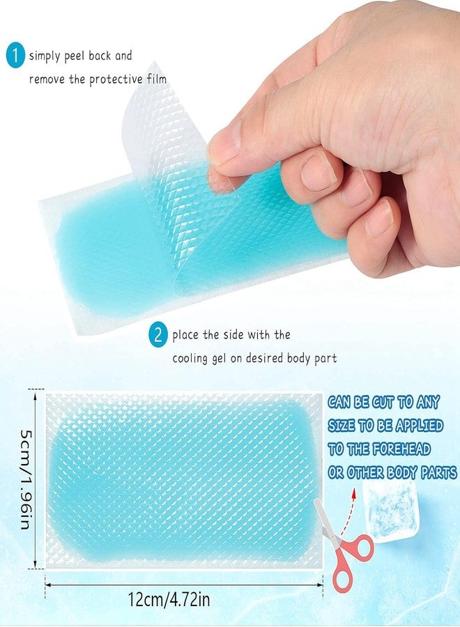 MANIBAM IMPEX 10PCS Cooling Forehead Strips Cooling Gel Sheet for Relieve Headache, Toothache Pain, Drowsiness, Fatigue, Refreshing, Sunstroke, Fever Cooling Gel Patches, For Kids, Men And Women(BLUE) - Image 4