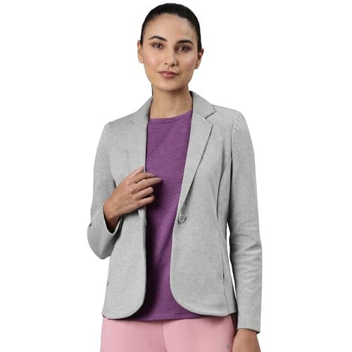 Enamor Dry Fit Stretch Cotton Single-Breasted Sporty Blazer for Women - Image 1