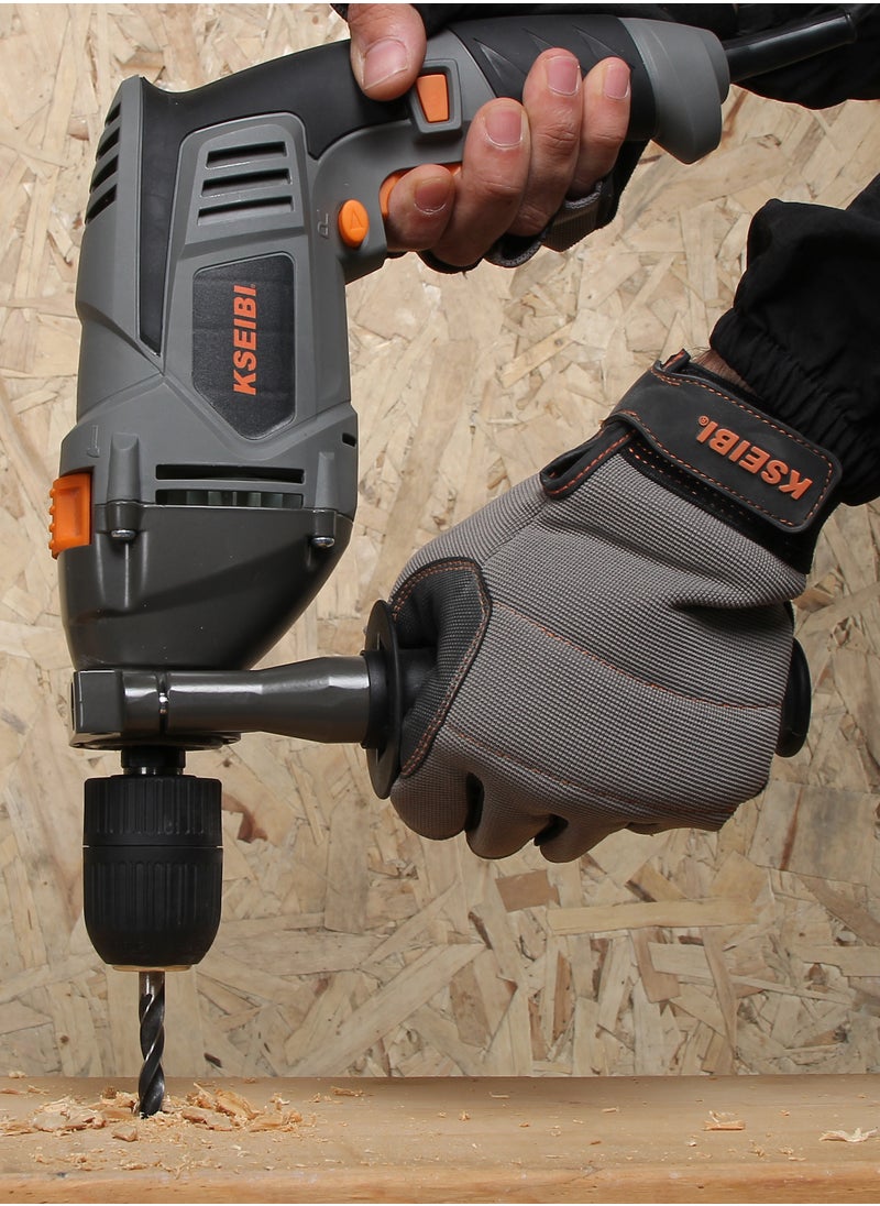 KSEIBI Impact Drill, 13MM Keyless, 900W Electric Power Drill with Variable Speed, No-Load Speed 0-2800 R.p.m, Functions Cord Drill with 360°Rotating Handle for Metal, Wood, Home Improvement and DIY Projects.  - Image 3