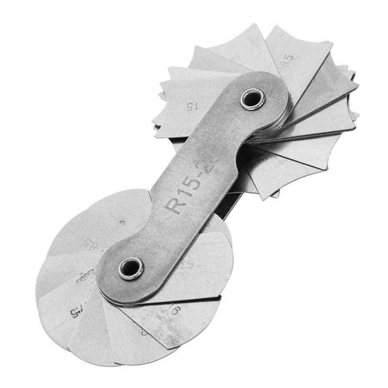 Stainless Steel Radius Fillet Gauge External Internal Concave Convex Measuring Tool (R15-25MM) - Image 2