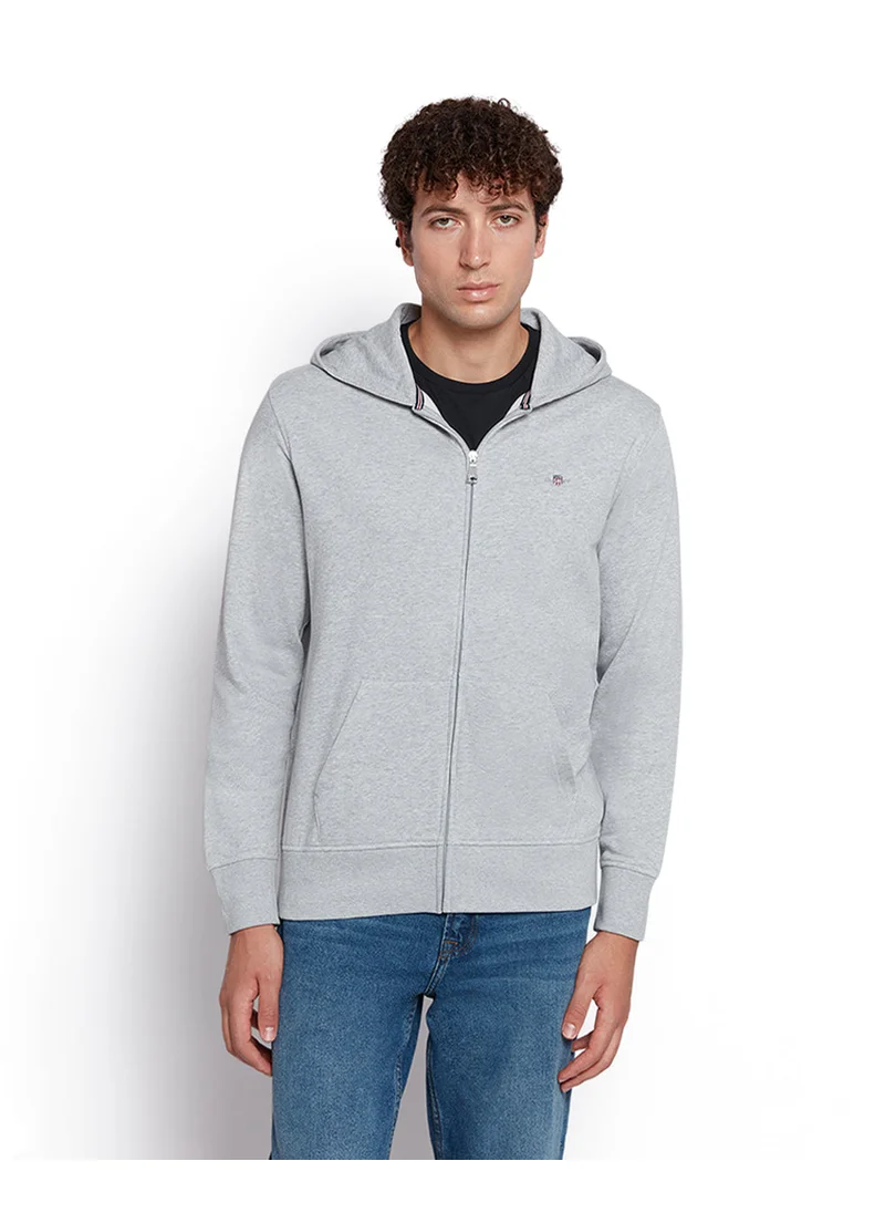 غانت Gant Men’S Shield Logo Full Zip Cotton Hoodie