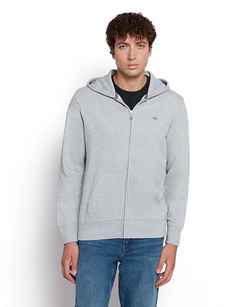 GANT Gant Men’S Shield Logo Full Zip Cotton Hoodie