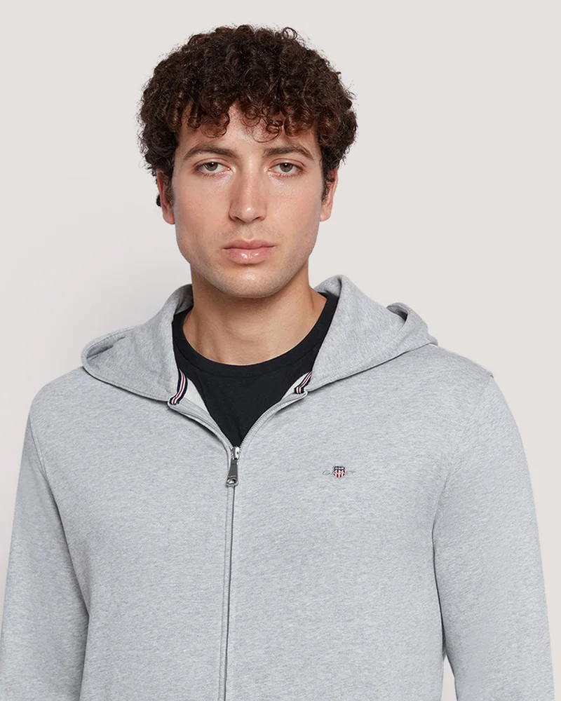GANT  Gant Men’S Shield Logo Full Zip Cotton Hoodie for Men | Best Price UAE