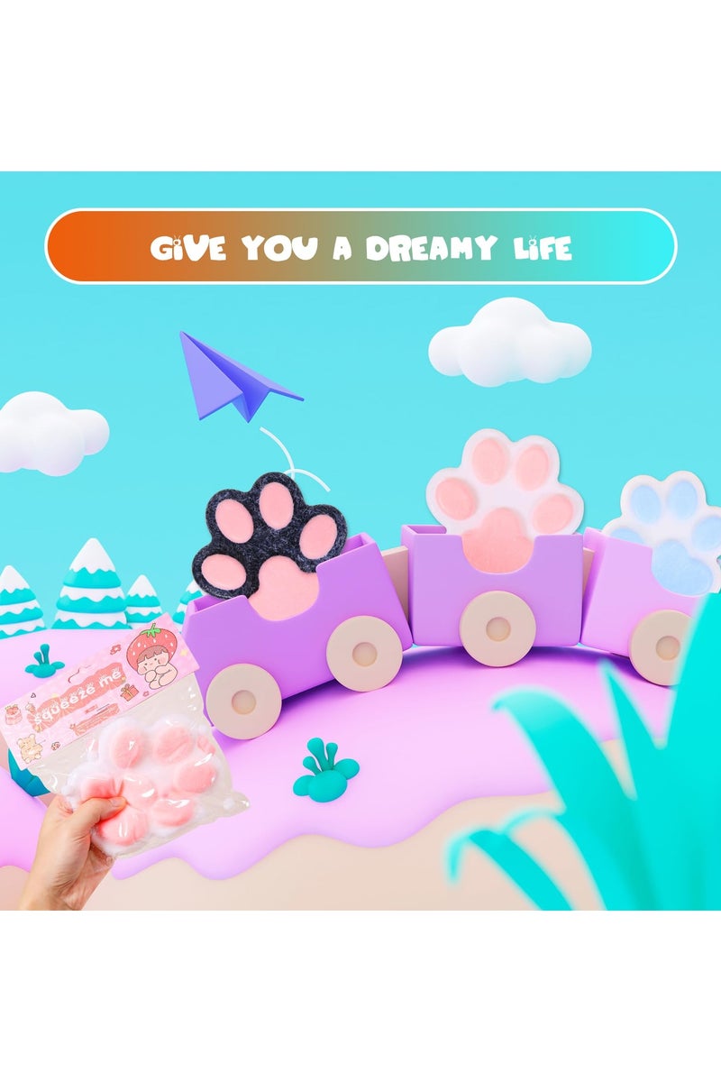 Giant Cat Paw Squishy Toy – Soft Furry Stress Relief Fidget Toy for Kids & Adults, Super Squeeze Taba Toy - Image 5