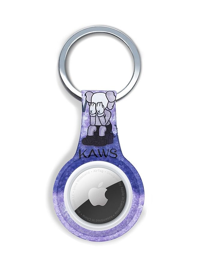 Theodor Protective Silicone Case Cover with Key Ring Kaws Sad For Apple AirTag  - Image 1