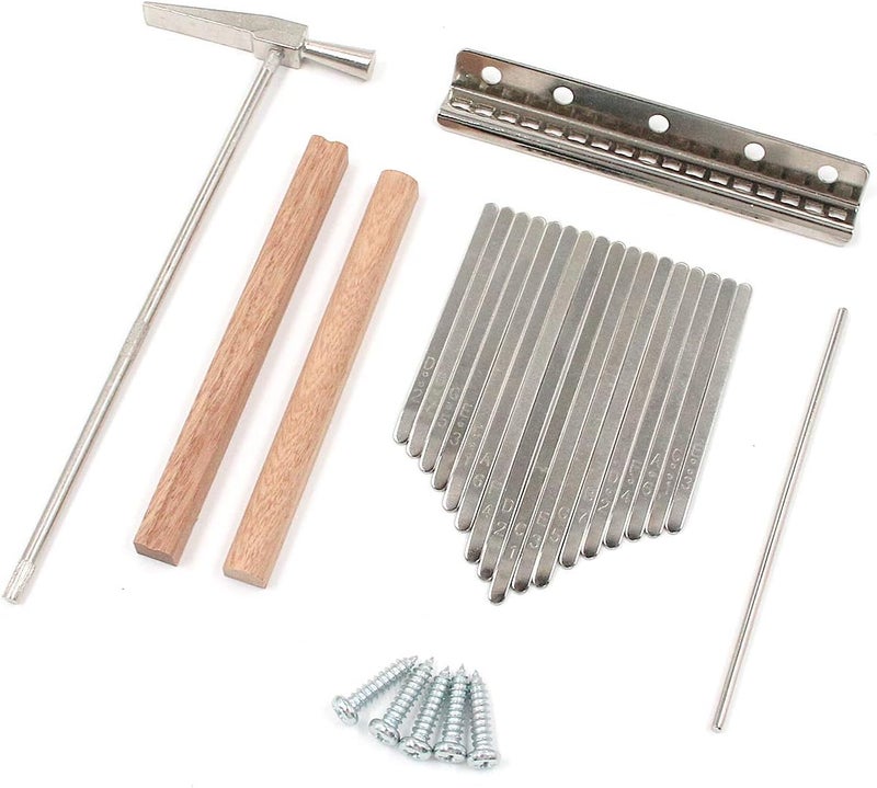 FarBoat Kalimba 17 Note Keys Thumb Piano with Mahogany Wood Bridges, Tuning Hammer, Screws, Saddle, Replacement Kit DIY Accessories - Image 1